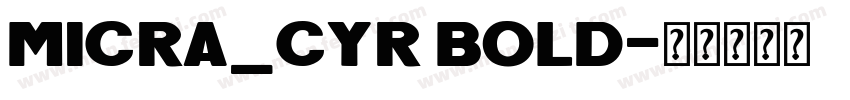 Micra_CYR Bold字体转换